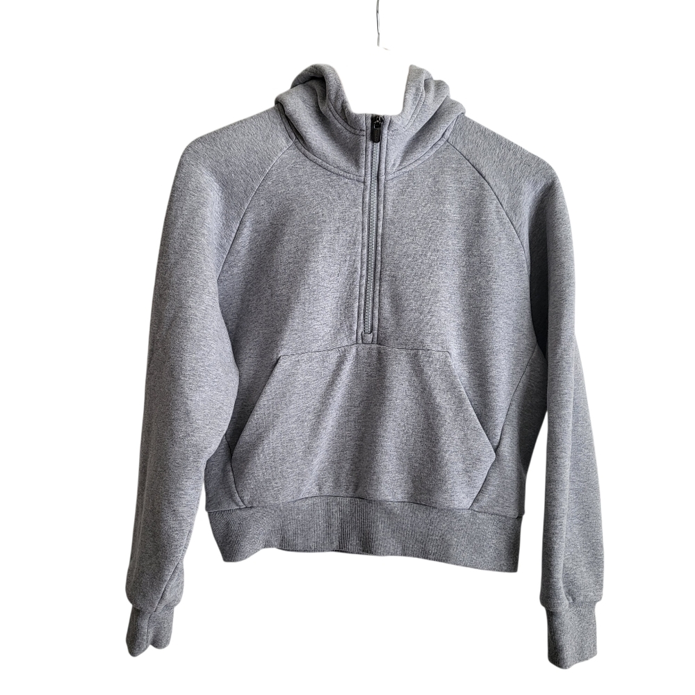Athleta Sweatshirt Cropped Hooded Half Zip Womens XS - Picture 2 of 10